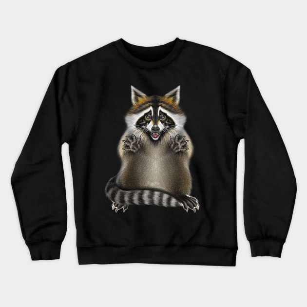 Raccoon Crewneck Sweatshirt by Artardishop